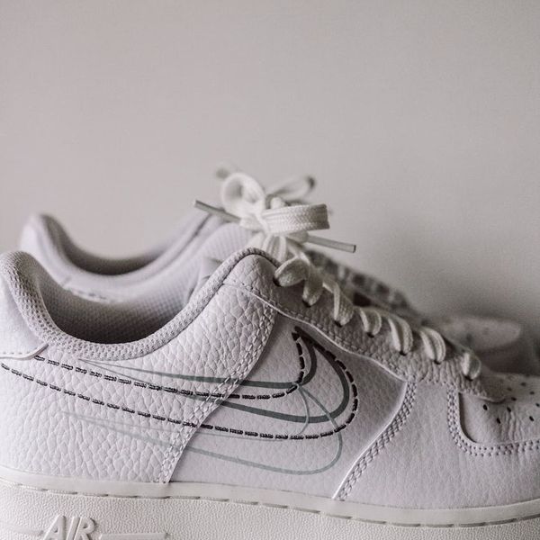 Close up of sneakers during workout